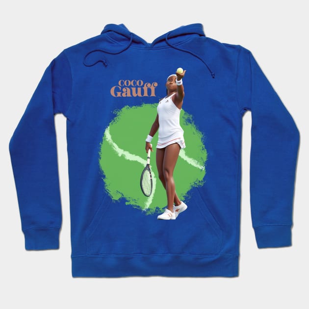 Coco Gauff cartoon Hoodie by BAJAJU